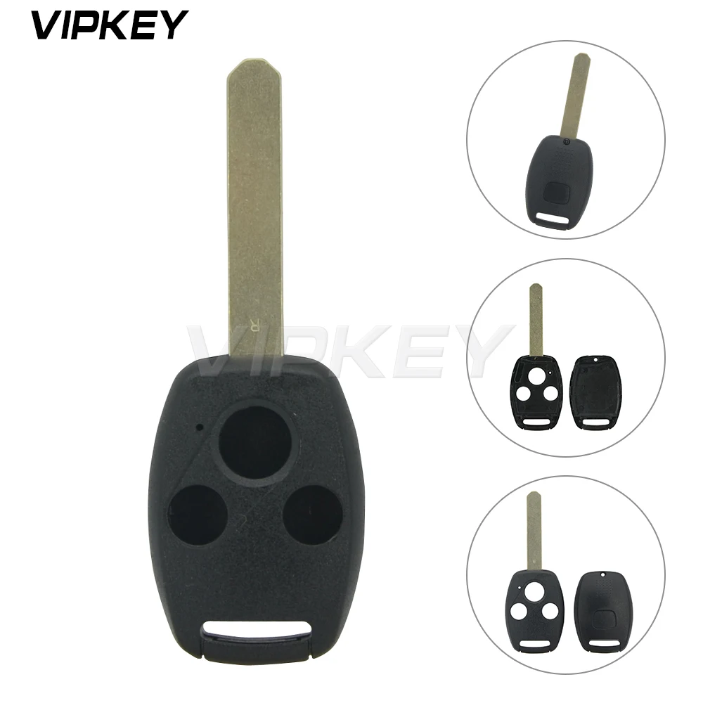 Remotekey Remote Key Shell For Honda CRV Civic Accord 3 Button (With Chip Room) remotekey hlik 1t car remote key 3 button hon66 blade 434mhz pcf7961 id46 chip for honda accord crv 2009 2010 2011