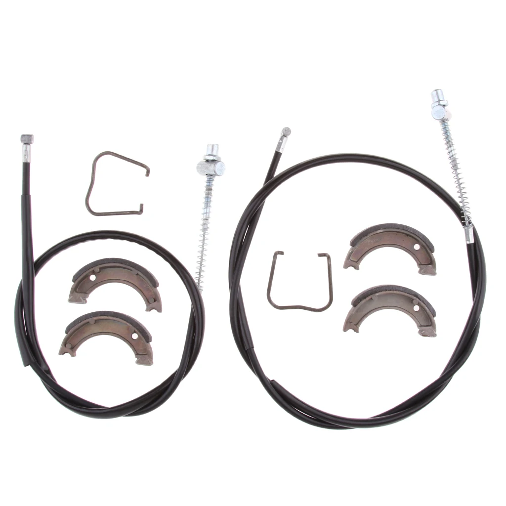 

Motorcycle Front & Rear Break Cable With Break Shoes High Temperature Stability/No Brake Fade For Yamaha50 PW50 PY50 G50T