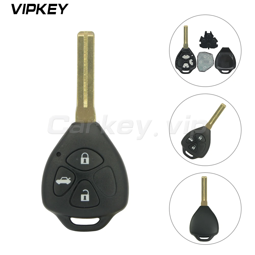 Remotekey For Toyota Crown Remote Car Key 3 Button 434mhz Toy48 Key Blade Car Accessory