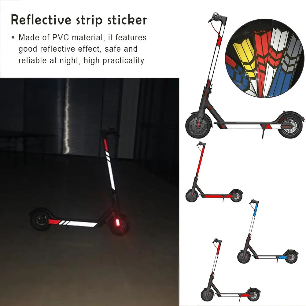 High Quality Reflective Styling Stickers For Xiaomi Mijia M365 Electric Scooter Skateboard Accessories High Quality Reflective Styling Stickers For Xiaomi Mijia M365 Electric Scooter Skateboard Accessories