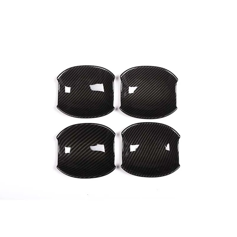 Car Carbon Outer Door Handle Cover Bowl Trim fit For Jaguar XE XF 2016