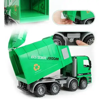 

1:22 Large Size Children Simulation Inertia Garbage Truck Sanitation Car Toy Kids Enlightenment Educational Toys Gift For Kids