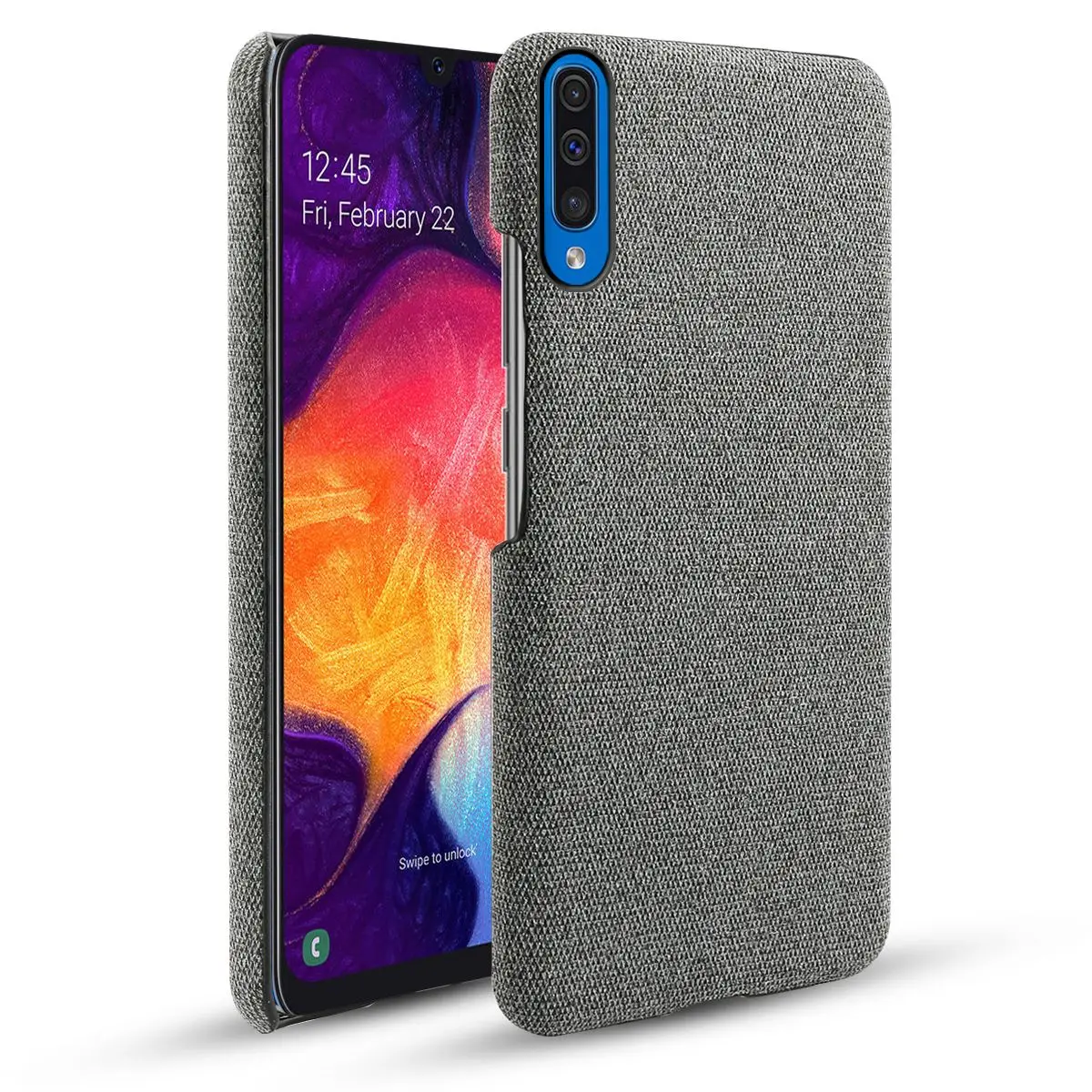 Чехол для Samsung Galaxy A50 A40 A30 A10 тонкий жесткий чехол из тканевой Ткани в стиле ретро