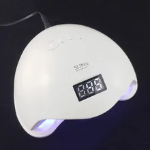 SUN5 48 Вт УФ светодиодный автоматический датчик лампа для ногтей Сушилка для ногтей для гель-лака отверждения света с льдинка светильник таймер ЖК-дисплей белый свет лампы