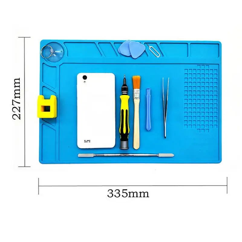 335*227MM Silicone Repair Insulation Pad Mobile Phone Computer Maintenance Workbench Mat Soldering Station Pad Table Cushion