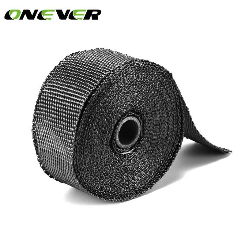 15M Exhaust tape Heat Exhaust Thermo Wrap Shield Protective Tan Tape Fireproof Insulating Cloth