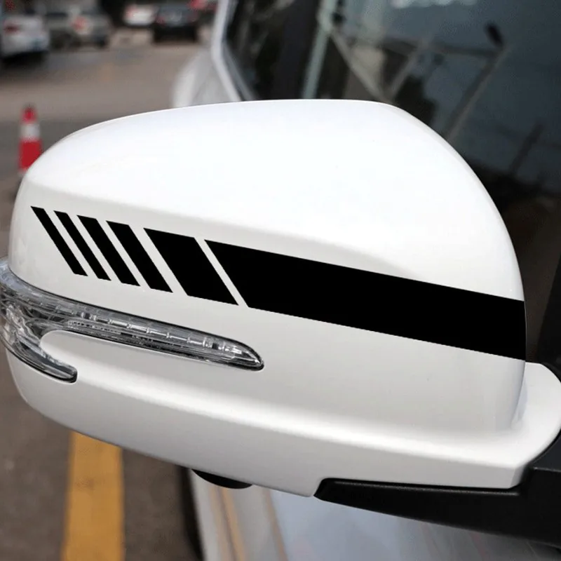 

Stickers On Cars 20*2CM Simple Rearview Mirror Car Stickers Rearview Mirror Personality Scratches Reflective Car Sticker