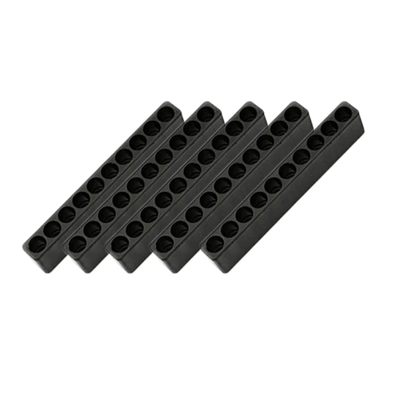 

5x Screwdriver Hole 10/12 Holes Hex Shank Bit Holder Head Storage Case Plastic #