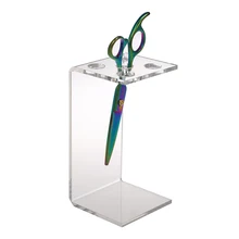 Peine de tijera Profesional para pelo, soporte para tijeras de salón, peines de peluquería, acrílico transparente, soporte para tijeras