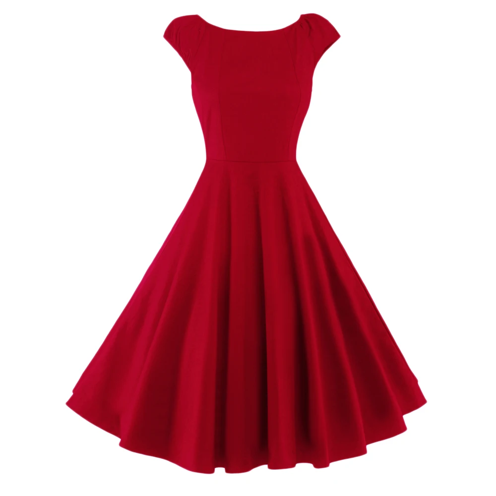 

Sovalro Spring Vintage Women Dress Retro Robe Hepburn 50s Rockabilly Sleeveless Print Party Dresses Feminino Tunic Vestidos