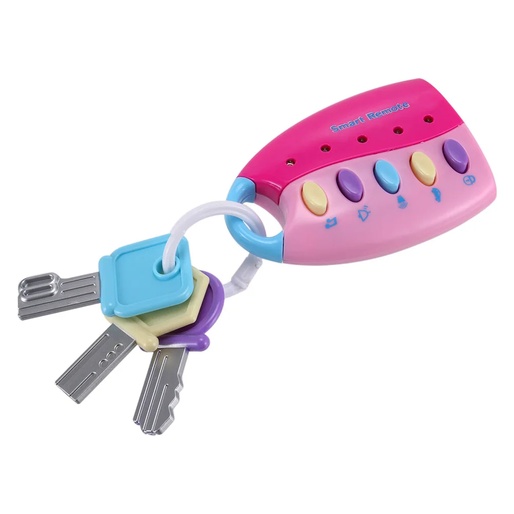 Cartoon Baby Kids Musical Smart Remote Car Key Toy Car Voices Pretend Play Toys YJS Dropship