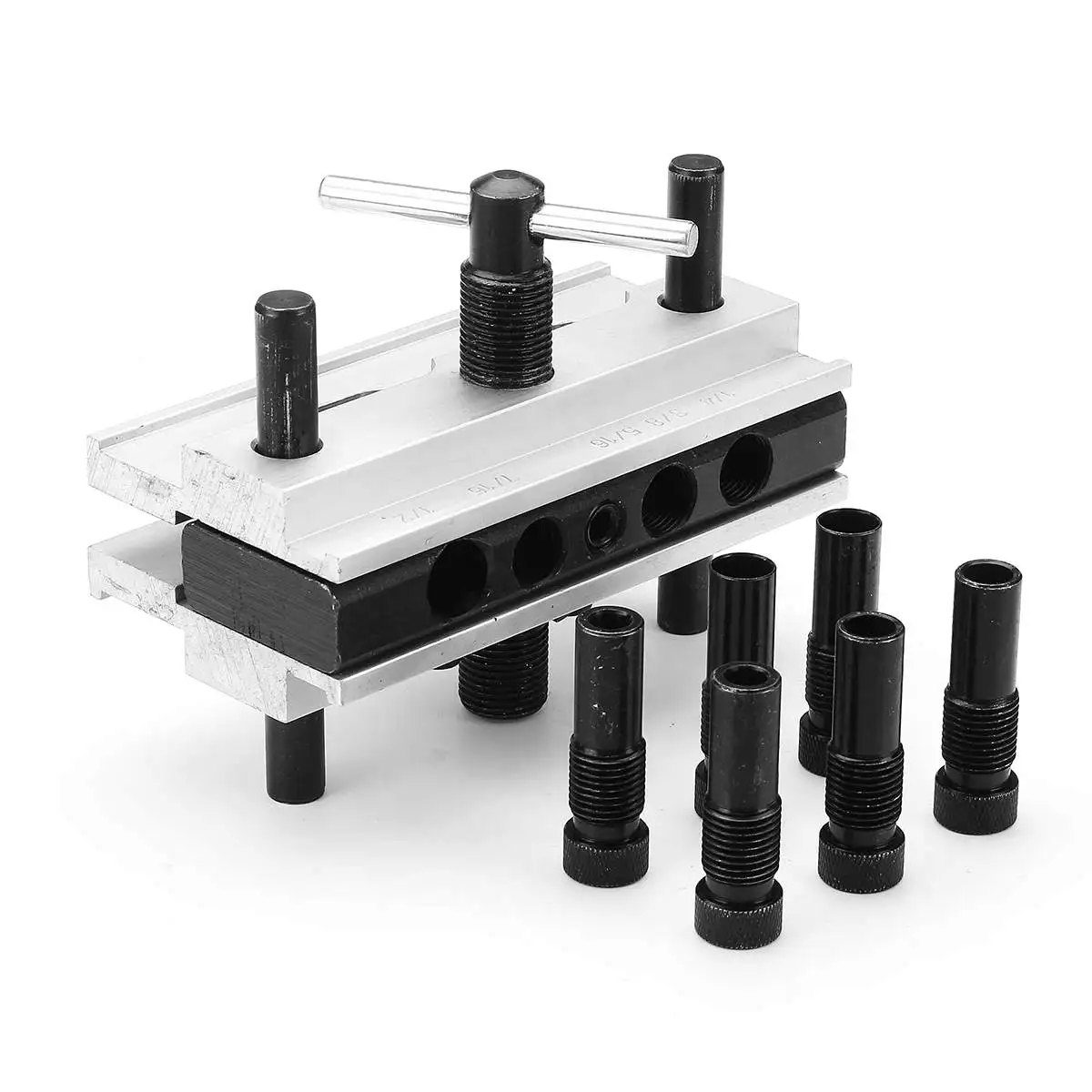 

Self Centering Doweling Jig Assembly and Operating Instruction Carpentry Hole Punch Clamp Woodworking Tools Accessories Set