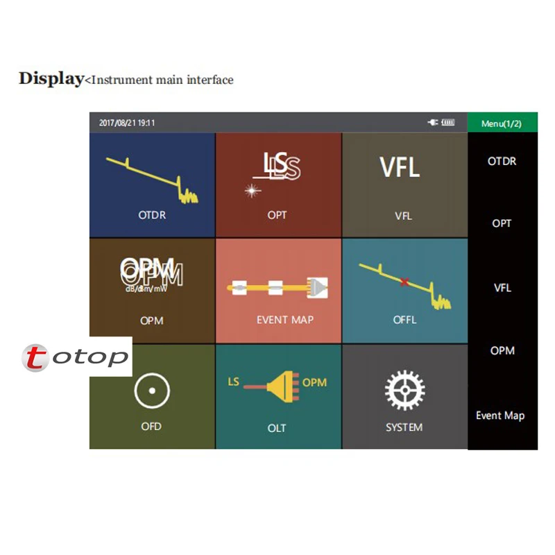 NK6000 OTDR 1310/1550nm 35/33dB мульти функция OPM VFL OLT карта ODF оптический рефлектометр