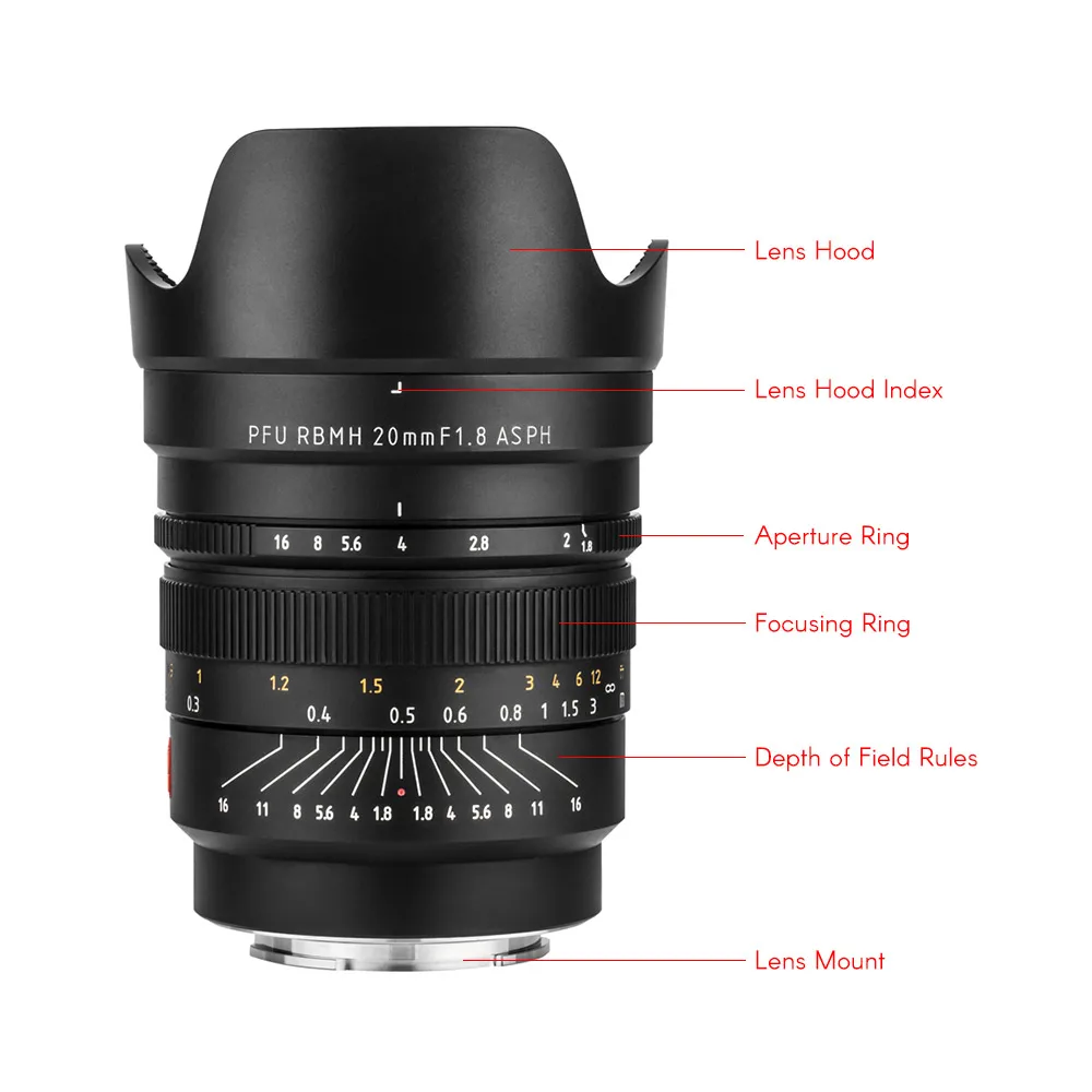 VILTROX Профессиональный полнорамочный широкоугольный объектив FE-20mm/F1.8 E-mount MF ручная фокусировка объектив камеры для sony E-Mount camera s