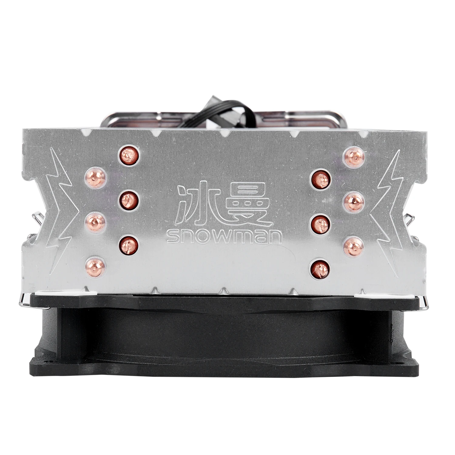 Online Enfriador de CPU de 4 pines de muñeco de nieve 6 tubos de calor ventilador único de refrigeración 12cm ventilador LGA775 1151 115x1366 soporte Intel AMD