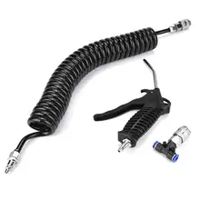 

Air Duster Blow Gun Air Duster Gun Pneumatic Wind Blowing Kit Set with EU Connector + PU Hose Black