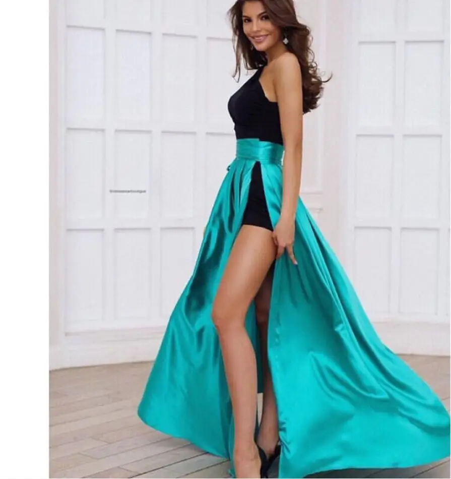 

Spring 2019 New Seaside Holiday Sunscreen Beach Half-length skirt Women skirt Mid-Calf Lace-Up A-Line Skirts Women