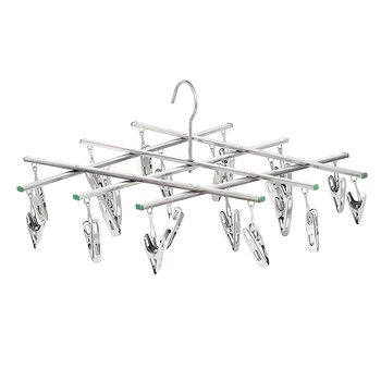 

Swivel Hook 20 Pegs Underwear Socks Gloves Drying Rack Clothes Hanger