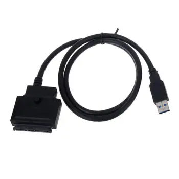 

Jimier 22Pin SATA to USB 2.0 3.0 Data Power Adapter Cable for PC Lap top 2.5" 3.5 inch HDD Hard Disk Driver Black 50cm