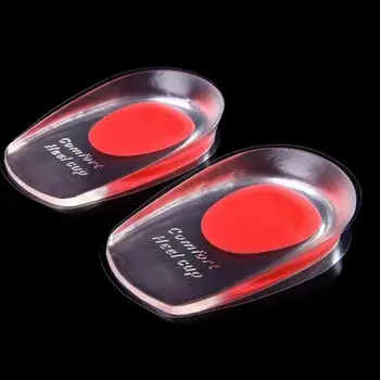 

Women Silicon Gel Heel Cushion Insoles Soles Relieve Foot Pain Protectors Spur Support Shoe Pad Feet Care Inserts