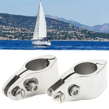 Audew 22/25 мм 316 Нержавеющая сталь место лодка Бимини Топ навесной Челюсти Слайд морское оборудование с 2 винта простая установка