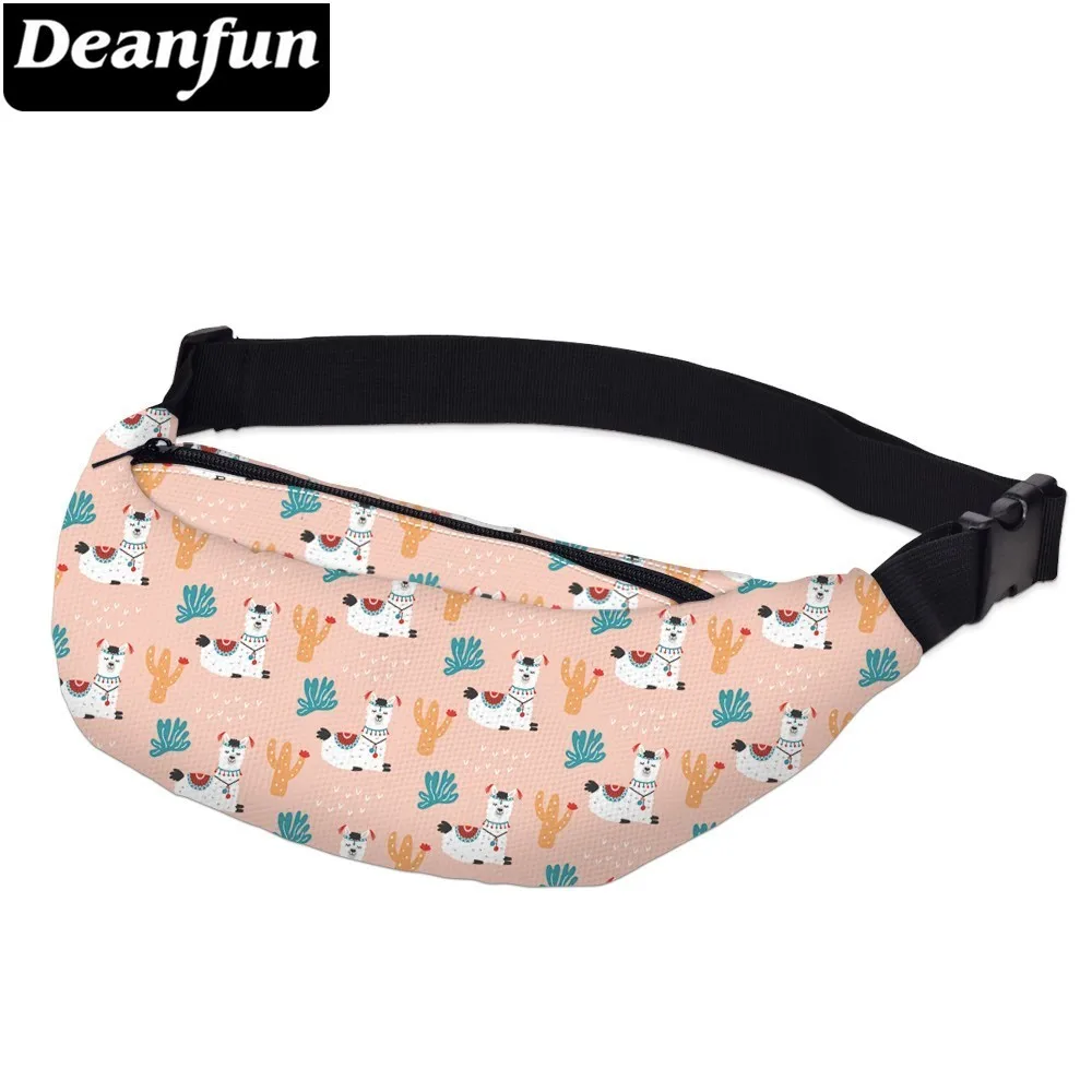 

Deanfun Printing Llama Belt Fanny Pack Woman Waterproof Alpaca Orange Waist Pack Man Women Bag for Travel Dropshipping YB-55