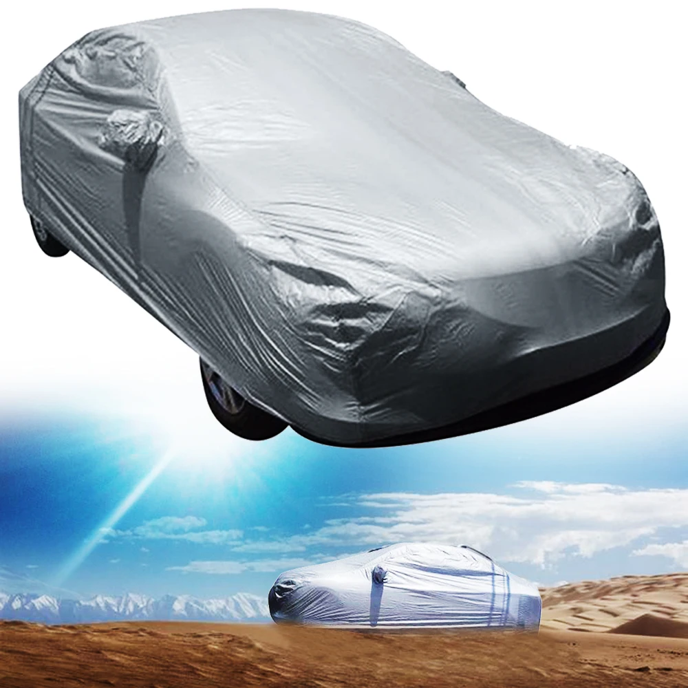 

MAYITR 1pc Universal Full Car Cover S-XXL Size Sun UV Dust Snow Ice Shade Protector for Car Exterior Outdoor Cover