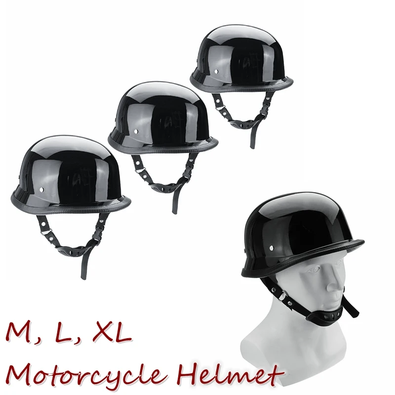 

Motorcycle Helmets Black Tactical Motorcycle Bicycle Half Helmet DOT Half Flat Face Helmet For Harley Chopper Cruiser M L XL