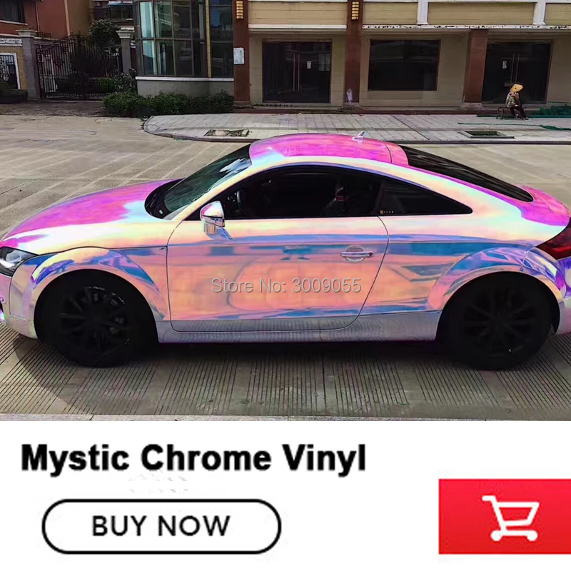 

Mystic Chrome vinyl Holographic Wrap Rainbow Vinyl film Chrome laser Vinyl car sticker with air free bubble wholesale price