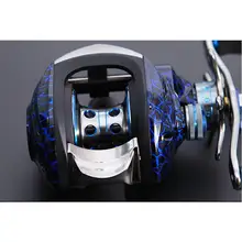 None Рыболовная катушка 15 подшипников 6,3: 1 левая/правая ручная центрифуга настроенный тормоз низкий профиль для рыболовной катушки синий