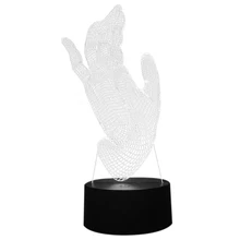 Hand Shape 3D Illusion Lamp Led Night Light Acrylic Colorful Lamp Novelty Light, Press Switch Hand Shape 3D Illusion Lamp Led Night Light Acrylic Colorful Lamp Novelty Light, Press Switch