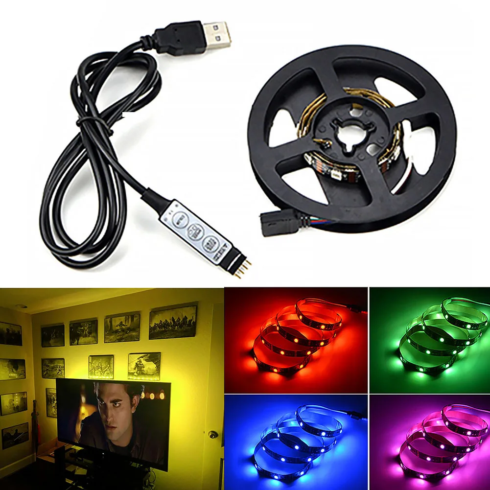 USB 1-5M RF Controler Flexible LED Tape Waterproof RGB Stripe Light Home Decorative TV Backlight RFID Blocking | Лампы и освещение
