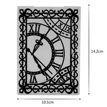 1 шт. часы Скрапбукинг Папка с тиснением шаблон пластик ручной работы DIY Фотоальбом Декоративные подарочные бумажные карты Ремесло Искусство поставщик