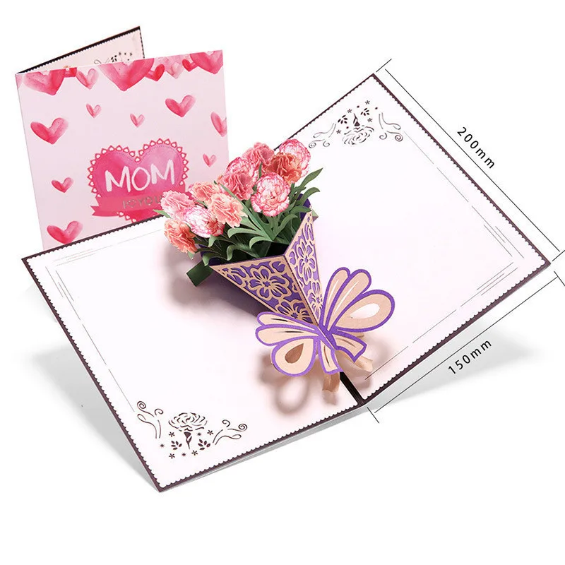  3D Pop Up Greeting Card Handmade Happy Birthday Christmas Card Gifts Postcards Gifts Card With Enve - 32996599575