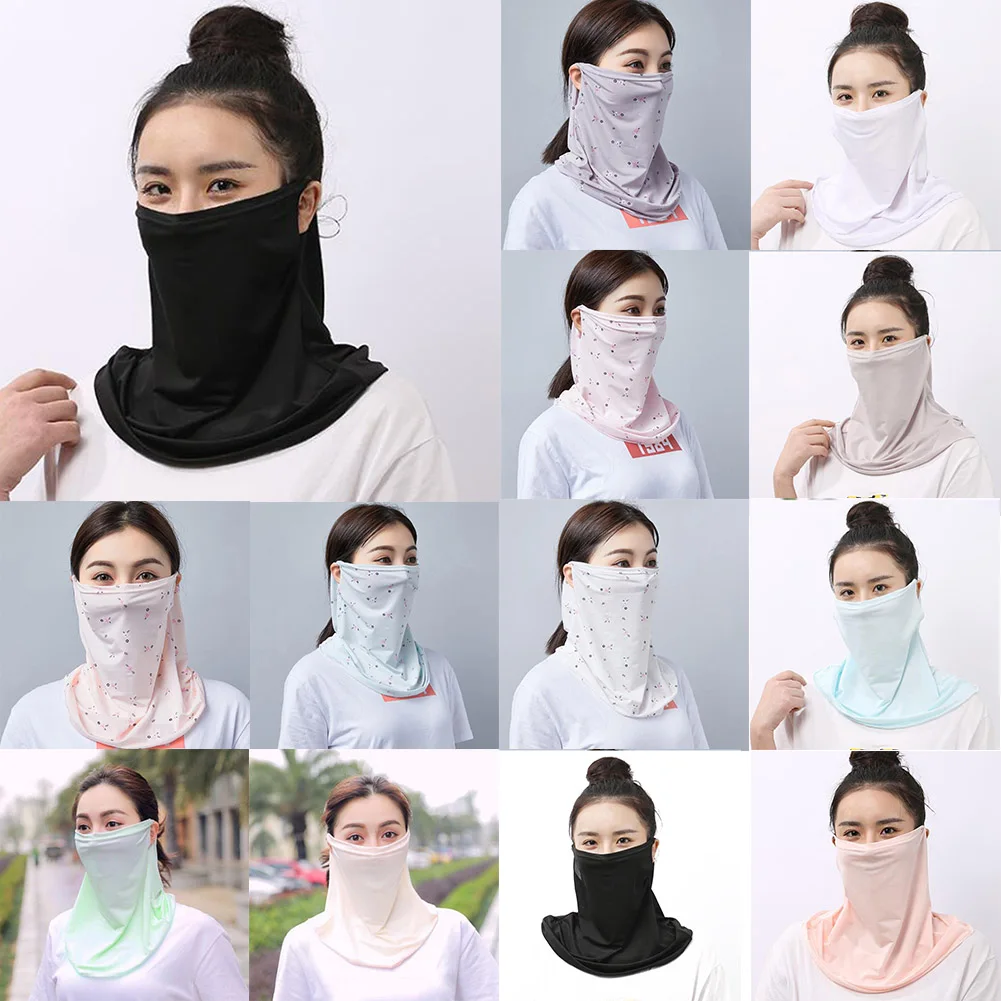 Легкая Маска для лица УФ-защитная маска наружные маски для верховой езды защитная маска для лица шарф Ice Silk