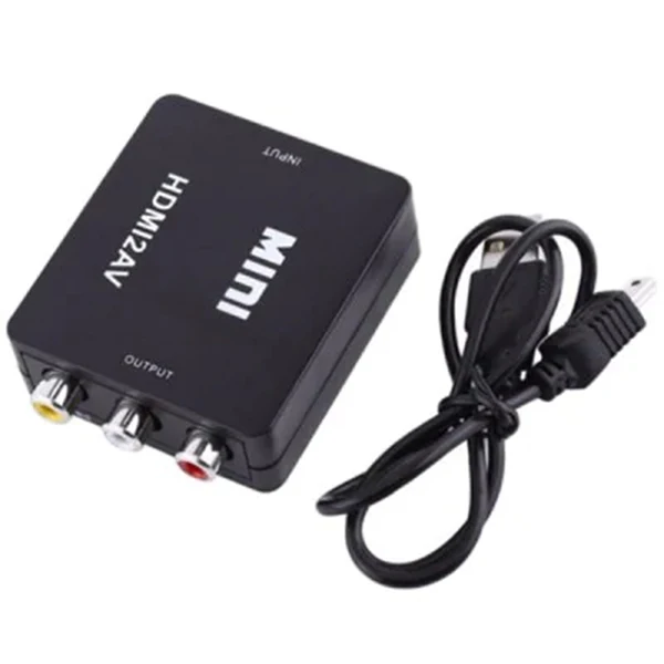 

LEROY MINI HDMI to AV 1080P HD Converter Switcher Adapter Audio extractor Adapter Switcher For PC Laptop HDTV Projector