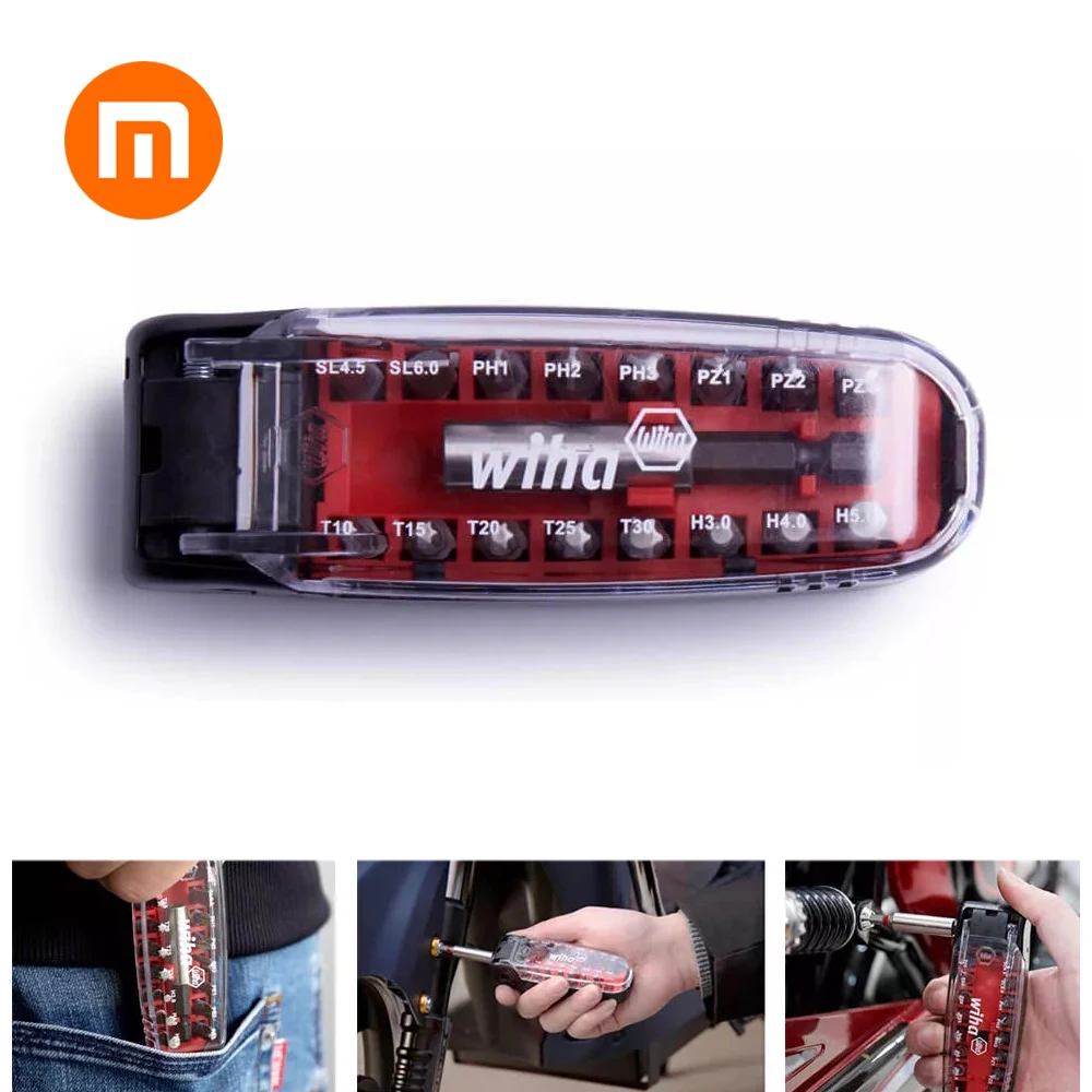 Xiaomi Wiha 17 в 1 гаечный ключ отвертка Биты Комплект мини переносная Карманная