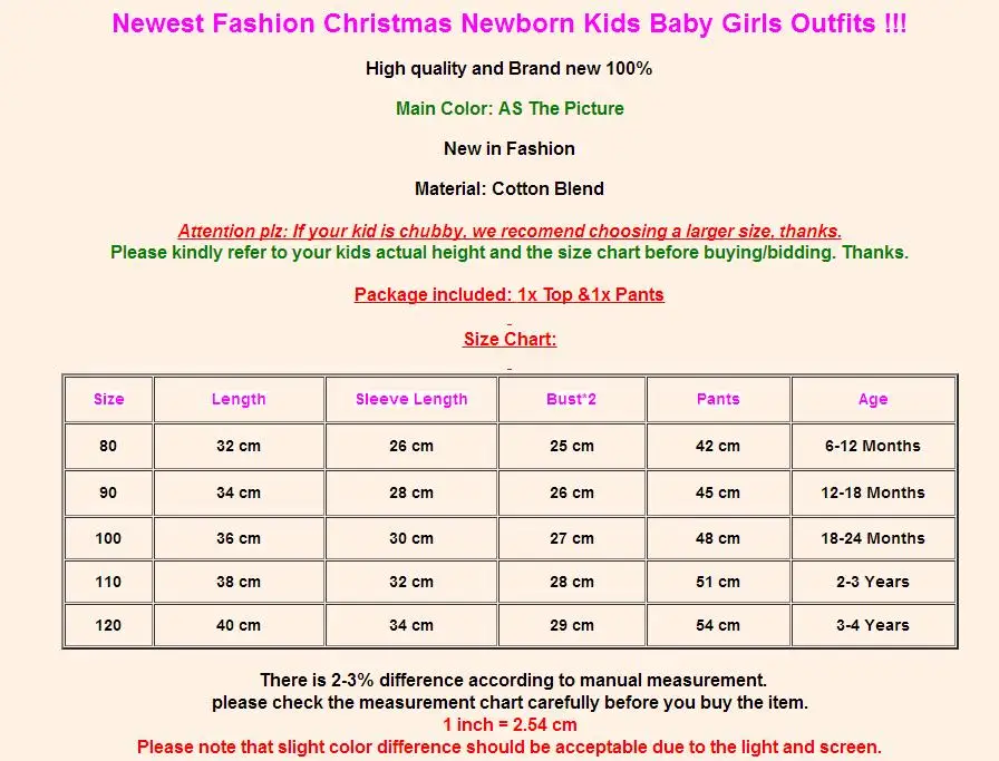 Рождественские комплекты одежды для новорожденных девочек, топ с длинными рукавами, Хлопковые Штаны, комплект одежды из 2 предметов, одежда для маленьких девочек, От 6 месяцев до 4 лет