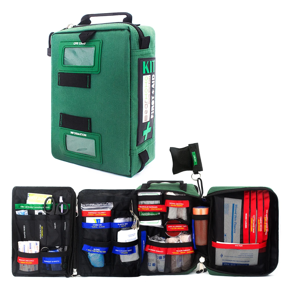 

Outdoor First AID Bag Multifunctional Emergency Survival Medical Storage Bag with Portable Handle Pill Cases & Splitters