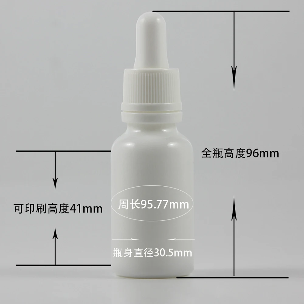 

Luxury cosmetic bottle 20ml opal white glass Liquid foundation/essential oil bottles
