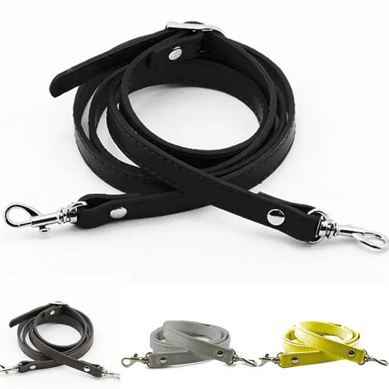 

120cm Long PU Leather Shoulder Bag Strap Handle Handbags Belts DIY Purse Strap 5 color Available Bag Accessory black yellow #20