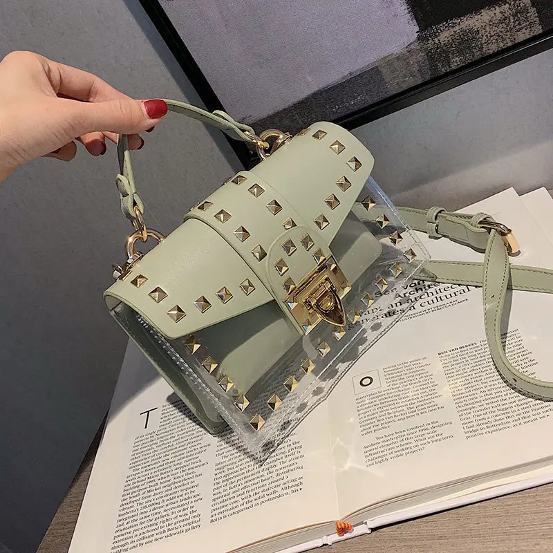 Прозрачная гелевая Сумка Tote сумки через плечо для женщин Лето 2019 г. ПВХ роскошные