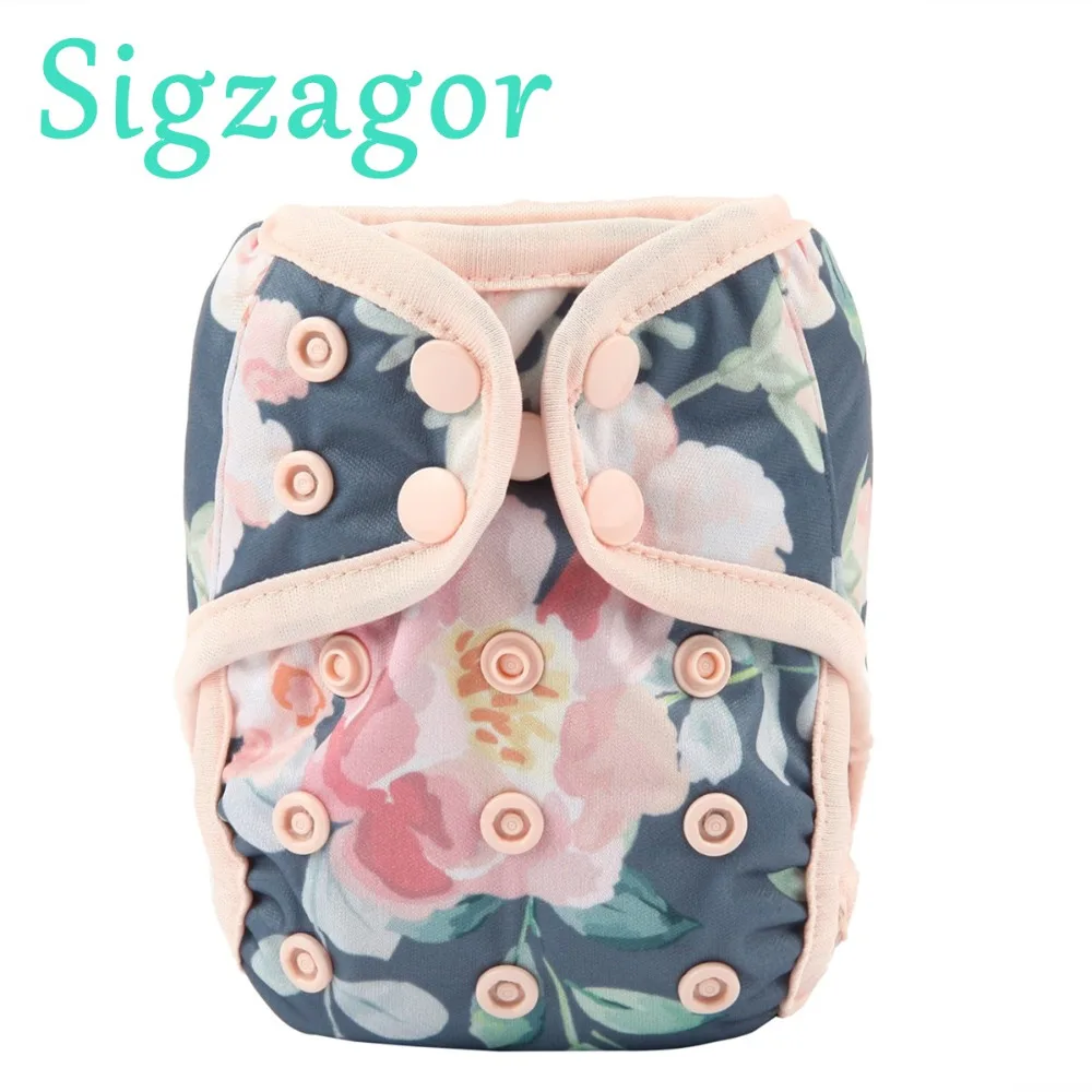 Sigzagor Baby Cloth Diaper Cover Nappy One Size 8lbs to 36lbs Polar Bear 