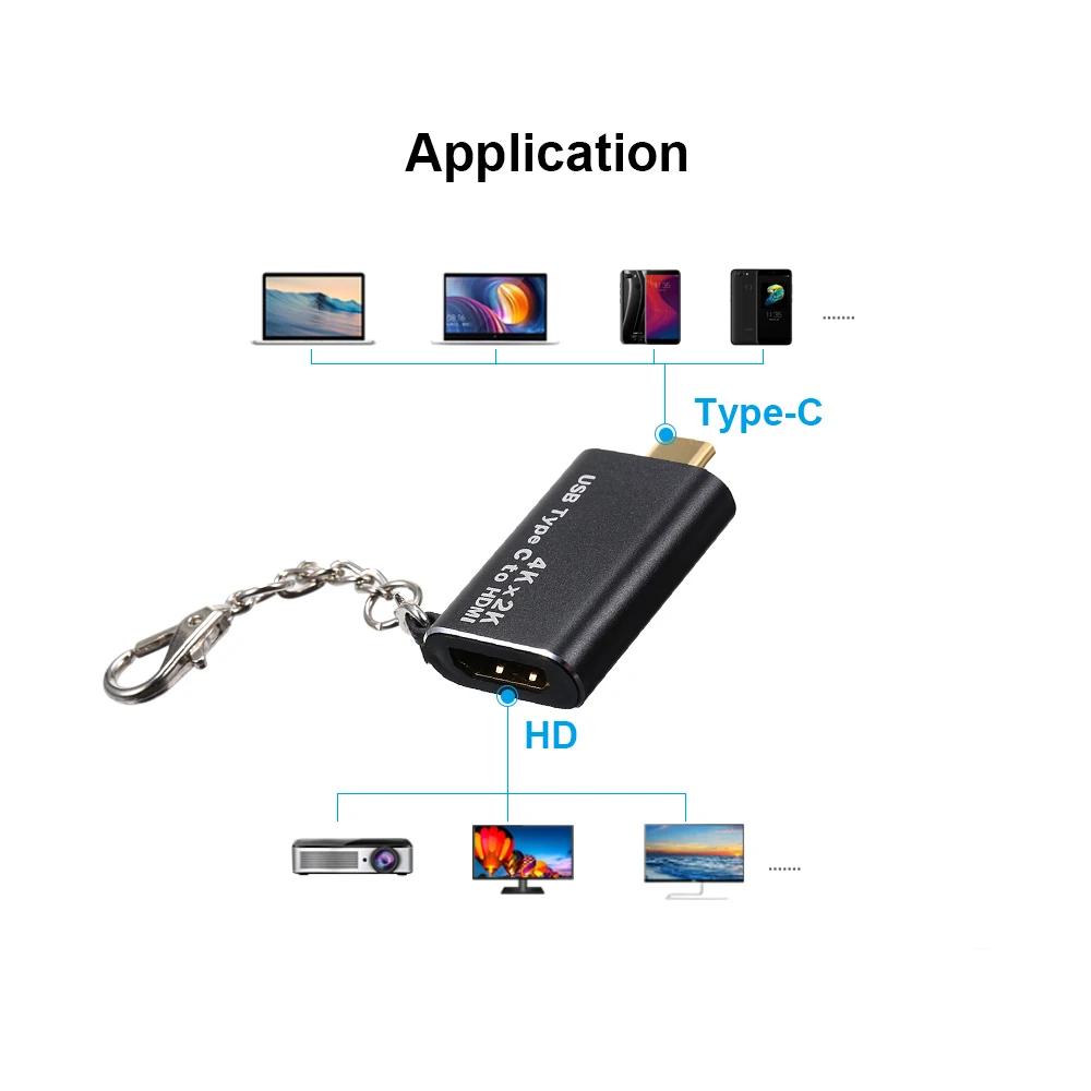 Переходник с разъемом Type C USB 3 1 папа HD женский 4K x 2K Разрешение монитора для