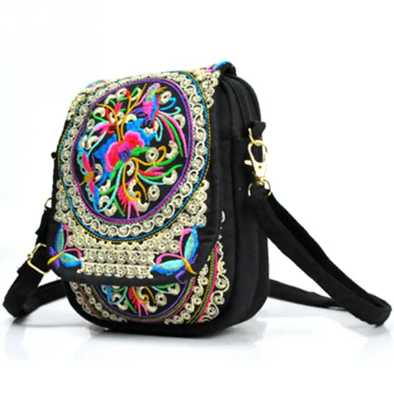 Винтажная Этническая сумка на плечо в китайском стиле, сумка-мессенджер через плечо с вышивкой, дорожная пляжная сумка-тоут