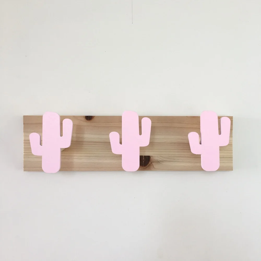 

Handmade Bedroom Monochrome Cactus Wall Hooks For Children Nordic Nursery Gift Kids Coat Hooks Kids Room Hanger Scandinavian