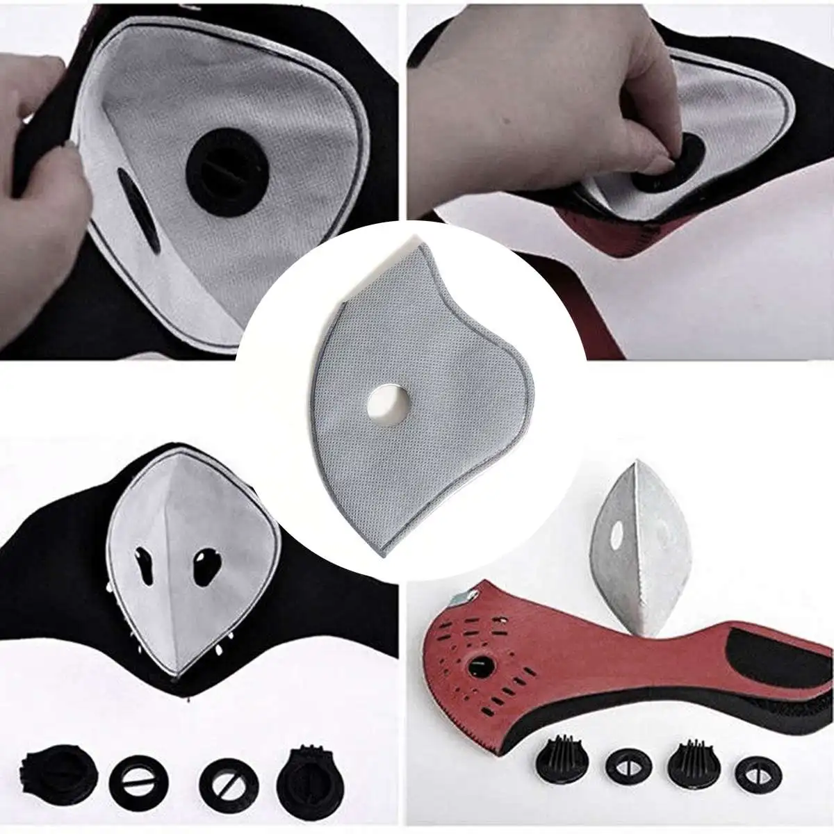 

10Pcs/Lot Activated Carbon Anti Dust Mask Filters Element Motorcycle Cycling Skiing Face Mask Filter Workplace Safety Supplies