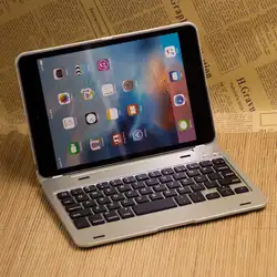 Тонкий Книга Ультратонкий чехол навесной с Съемная bluetooth-клавиатура ipad Mini3/2/1 tablet авто сна/Пробуждение встроенный 150 mAh