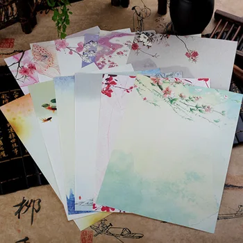 

8 pcs e26 w57 Beautiful Flowers w34 e23 Lomo Card Set For School Creative Cute Student Supply Envelope