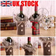 UK Merry Christmas Санта-винная бутылка сумка чехол Рождественский ужин вечерние стол Декор